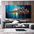 cheap Landscape Paintings-Handmade Original Cityscape Oil Painting On Canvas Wall Art Decor Abstract Landscape Painting for Home Decor With Stretched Frame/Without Inner Frame Painting