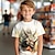 abordables Tops-Chico 3D Dinosaurio Camiseta Camisas Manga Corta Impresión 3D Verano Activo Deportes Moda Poliéster Niños 3-12 años Cuello Barco Exterior Casual Diario Ajuste regular