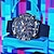 olcso Quartz órák-onola férfi kvarc óra sport divat hétköznapi karóra világító naptár vízálló dekoráció szilikon óra