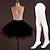 tanie Odzież do tańca-stroje damskie spódnica baletowa drapowana damska sukienka tutu dla dorosłych kostium treningowy poliester z solidnymi skarpetkami
