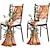 Недорогие Домашнего декора-Свадебные украшения для стула, придел, скамья, искусственные цветы с подвесной шифоновой тканью, 2 шт., терракотовый оранжевый &amp; Черный для церемонии, приема, цветочная композиция из роз, вечерние,