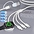 abordables Accesorios telefonicos-Juego de cable de carga y organizador de cables, cable cargador de Apple Watch 4 en 2 para Apple Watch/iphone/airpods Watch cable de carga magnético con iwatch series se/8/7/6/5/4/3/2