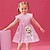 cheap Dresses-Girls&#039; 3D Princess Ruffle Dress Pink Sleeveless 3D Print Summer Daily Holiday Casual Beautiful Kids 3-12 Years Casual Dress Tank Dress Above Knee Polyester Regular Fit
