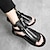 billige Herresandaler-Herre Sandaler Romerske sko Komfort sandaler Afslappet Romersk sko Strand PU Lynlås Spænde Sort Hvid Sommer