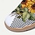 baratos Sapatos de impressão gráfica-Mulheres Tênis Rasos Slip-Ons Imprimir sapatos Tênis Slip-on Diário Viagem Floral Spot de Luz Multi-Colorida Listrado Sem Salto Férias Casual Conforto Lona Mocassim Branco Amarelo Vermelho