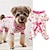 cheap Dog Clothes-Pet Clothing Threaded Round Neck Cartoon Animal Cart Print Bow Teddy Bear Bado Four Legged Pajamas