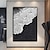 baratos Pinturas Abstratas-grande pintura de onda 3d em preto e branco pintado à mão pintura de gesso 3d de grandes dimensões pintura de textura preta e branca pintura minimalista contemporânea em tela decoração de casa moldura