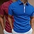 Недорогие Рубашки поло на молнии-2 упаковки, мужская рубашка поло на молнии, рубашка для гольфа, спорт на открытом воздухе, четверть молнии с коротким рукавом, модная, современная, простая на молнии, летняя, стандартная посадка, темно-синяя, бежевая, черно-белая, рубашка поло, 2 шт./комп
