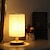 cheap Table Lamps-Table Lamp Bedside Nightstand Lamp Simple Desk Lamp Fabric Wooden Table Lamp for Bedroom Living Room Office Study