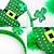 billige St. Patrick&amp;#39;s Day festdekorasjoner-1 stk st patrick&#039;s pannebånd grønt shamrock pannebånd til st. patrick&#039;s day pannebånd ferie kostyme tilbehør