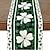 billige Bordløpere-grønn lucky shamrock st. patrick&#039;s day bordløper, sesongbasert vårferie kjøkken spisebord dekorasjon for innendørs utendørs hjemmefest dekorasjon