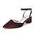 cheap Wedding Shoes-Women&#039;s Wedding Shoes Pumps Dress Shoes Wedding Party Bridal Shoes Bridesmaid Shoes Chunky Heel Pointed Toe Sexy Minimalism Velvet Buckle Wine Black Pink