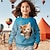 cheap Girl&#039;s 3D Hoodies&amp;Sweatshirts-Girls&#039; 3D Cat Sweatshirt Pullover Pink Long Sleeve 3D Print Spring Fall Fashion Streetwear Adorable Polyester Kids 3-12 Years Crew Neck Outdoor Casual Daily Regular Fit