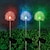 abordables Éclairages pour allées-2 pièces lampes de jardin solaires lumières de fleurs de pissenlit solaires extérieures ip65 lumières de piquet LED solaires étanches lumières de paysage de pelouse à énergie solaire