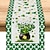 voordelige Tafellopers-groene geluksklaver st. Patrick&#039;s Day tafelloper, seizoensgebonden lentevakantie keuken eettafel decoratie voor binnen buiten huis feestdecor