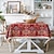 cheap Tablecloth-American Table Cloth Red Festival Jacquard Table Cloth Christmas Thick Table Cloth