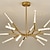 halpa Saarivalot-led-riippuvalaisin 12/15/18-valo 105 cm sputnik design klusteri design kattokruunu akryyli teollinen musta moderni pohjoismainen lämmin valkoinen valo väri pohjoismainen makuuhuone ruokasali 110-240v