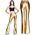 abordables années 1980-Années 1980 Hip Pop Pantalons à pattes d&#039;éléphant Costume Abba Disco Couleur Unie Femmes Costume de Carnaval Carnaval Performance Club Défilé de la Fierté Adulte Pantalon Toutes saisons