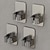 levne Háčky na župan-pistole šedý mop závěsný klip na stěnu háček koupelna bez děrování multifunkční nástěnný koště z nerezové oceli pevný věšák