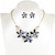 billiga photobooth rekvisita-mångsidigt europeiskt och amerikanskt mode blomma droppe olja diamant set halsband kort halsband dekoration