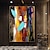 cheap Abstract Paintings-Handmade Oil Painting Canvas Wall Art Decoration Contemporary Abstract Colour for Home Living Room Decor Rolled Frameless Unstretched Painting