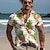 ieftine Cămașă hawaiană pentru bărbați-Cămașă pentru bărbați flamingos din stațiune hawaiană cu imprimeu 3d, cu mânecă scurtă, cămașă de vară pe plajă, ținută zilnică de la s la 3xl