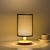 billige Bordlamper-bordlampe nattbordslampe enkel skrivebordslampe stoff bordlampe i tre til soverom stue kontor arbeidsrom