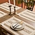 Χαμηλού Κόστους Τραπεζομάντιλα-Χαλάκι γεύματος με σχοινί κάνναβης γεωμετρικό σε σχήμα διαμαντιού βαμβακερό και λινό σερβίτσιο υφαντό ματ υφαντό χρώμα ασορτί με φούντα γιορτινό χαλάκι, φυσικό υλικό αμερικανικού στυλ