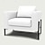 voordelige IKEA Covers-koarp linnen polyester fauteuil hoes regular fit met armleuningen wasbaar in de machine droogbaar