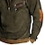 preiswerte Einfache Sweatshirts-Herren Sweatshirt Pullover Sweatshirt mit Viertelreißverschluss Armeegrün Grau Stehkragen Farbblock Patchwork Sport &amp; Natur Täglich Festtage Strassenmode Basic Brautkleider schlicht Herbst Winter