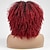 abordables Perruques de carnaval-perruques bouclées rouges pour femmes noires perruque bouclée crépue rouge avec frange perruque synthétique afro bouclée de 14 pouces pour une utilisation quotidienne perruques de carnaval