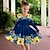 cheap Girl&#039;s 3D Dresses-Girls&#039; 3D Floral Rose Dress Long Sleeve 3D Print Spring Fall Sports &amp; Outdoor Daily Holiday Cute Casual Beautiful Kids 3-12 Years Casual Dress A Line Dress Above Knee Polyester Regular Fit