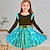 Χαμηλού Κόστους 3d φορέματα κοριτσιών-Αγ. Πατρίκιος Κορίτσια » 3D Καρό Φόρεμα βολάν Μακρυμάνικο 3D εκτύπωση Άνοιξη Φθινόπωρο Αθλήματα &amp; Ύπαιθρος Καθημερινά Αργίες χαριτωμένο στυλ Καθημερινό Πανεμορφη Παιδιά 3-12 χρόνια