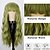 billige Festparykker-grønn parykk med smell myke lange bølgete parykker for kvinner krøllete syntetiske fiberparykker erstatning halloween kostymer cosplay festparykker st.patrick's day parykker