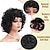 tanie Peruki syntetyczne modne-kręcone peruki dla czarnych kobiet krótka kręcona peruka z grzywką afro urocze peruki naturalnie wyglądające miękkie sprężyste puszyste wygodna lekka peruka żaroodporna peruka syntetyczna dla