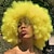 billige Kostumeparykker-afro parykker til sorte kvinder 70&#039;er kort sort afro paryk disco afro puffy parykker til kvinder kinky krøllet paryk 10 tommer naturligt udseende syntetisk paryk daglig fest cosplay halloween paryk