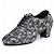 abordables Zapatos de baile latino-Mujer Zapatos de Baile Latino Zapatos de Baile Moderno Zapatos de danza Fiesta de baile Profesional Bordado Oxford Talón grueso Punta cerrada Cordones Adulto Negro / Blanco Negro Negro / Rojo