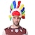 abordables Suministros para la fiesta-Accesorio de carnaval para hombre salvaje, decoración de fiesta, sombreros de cosplay, pluma india de color, collar de plumas indígenas