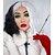 cheap Movie &amp; TV Theme Costumes-One Hundred and One Dalmatians Cruella De Vil Dress Cosplay Costume Necklace Women&#039;s Movie Cosplay Vacation Black Carnival Masquerade Dress Wig