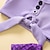billiga Badkläder-Småbarn Flickor Tvådelad Badkläder Bikini Barnens Dag Solid färg söt stil Mönster Baddräkter 1-5 år Sommar Purpur