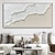 economico Quadri paesaggistici-dipinto a mano minimalista sull&#039;oceano dipinto su tela arte da parete con texture 3d tonalità terra onde marine arte della parete soggiorno pittura arredamento della camera di moda senza cornice