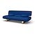 abordables IKEA Couvertures-Housse de canapé-lit en velours à carreaux Ikea, coupe régulière, avec passepoil, lavable en machine