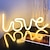 Недорогие Декоративные огни-Ярко-розовая неоновая вывеска «Любовь», светодиодная лампа с батарейным питанием / питанием от USB, настольные и настенные светильники для декора комнаты для девочек, годовщина свадьбы, предложение на