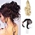 ieftine Meșe-gheare coc dezordonat piese de păr set clemă ondulat păr cret chignon clemă în posturi ciufulite coc de păr coc de păr sintetic coadă de cal pentru femei fete