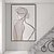 voordelige Beroemde schilderijen-handgeschilderd modern olieverfschilderij eenvoudig zwart lijnontwerp ingelijste abstracte kunst handgemaakt naakt sexy meisje voor woonkamer interieur (geen frame)