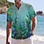 billiga Hawaiiskjorta för män-blommig grafisk herrresortsstil 3d-tryckt henley skjorta button up skjorta fritidsskjorta dagligt slitage semester gå ut vår &amp; sommar stå krage kortärmad gul, lila, orange s, m, l skjorta