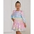 お買い得  パーティードレス-女の子幼児オンブルパステルグラデーションシマースパークルカラフルなスパンコールの結婚式のゲストのための誕生日ドレス