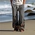 tanie Męskie spodnie na co dzień z nadrukiem-Męskie spodnie w kwiaty z nadrukiem 3D spodnie w pasie sznurek do ściągania luźny krój proste nogawki letnie spodnie plażowe od S do 3XL