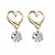 cheap Earrings-Drop Earrings Earrings Geometrical Heart Vintage Stylish Simple Luxury Sweet Earrings Jewelry Gold For Wedding Party Valentine&#039;s Day 1 Pair