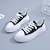 billige Sneakers til kvinder-Dame Kondisko Hvide sko Platform Sneakers Daglig Platform Rund Tå Sporty Afslappet Minimalisme Gang PU Snøre Sort Hvid